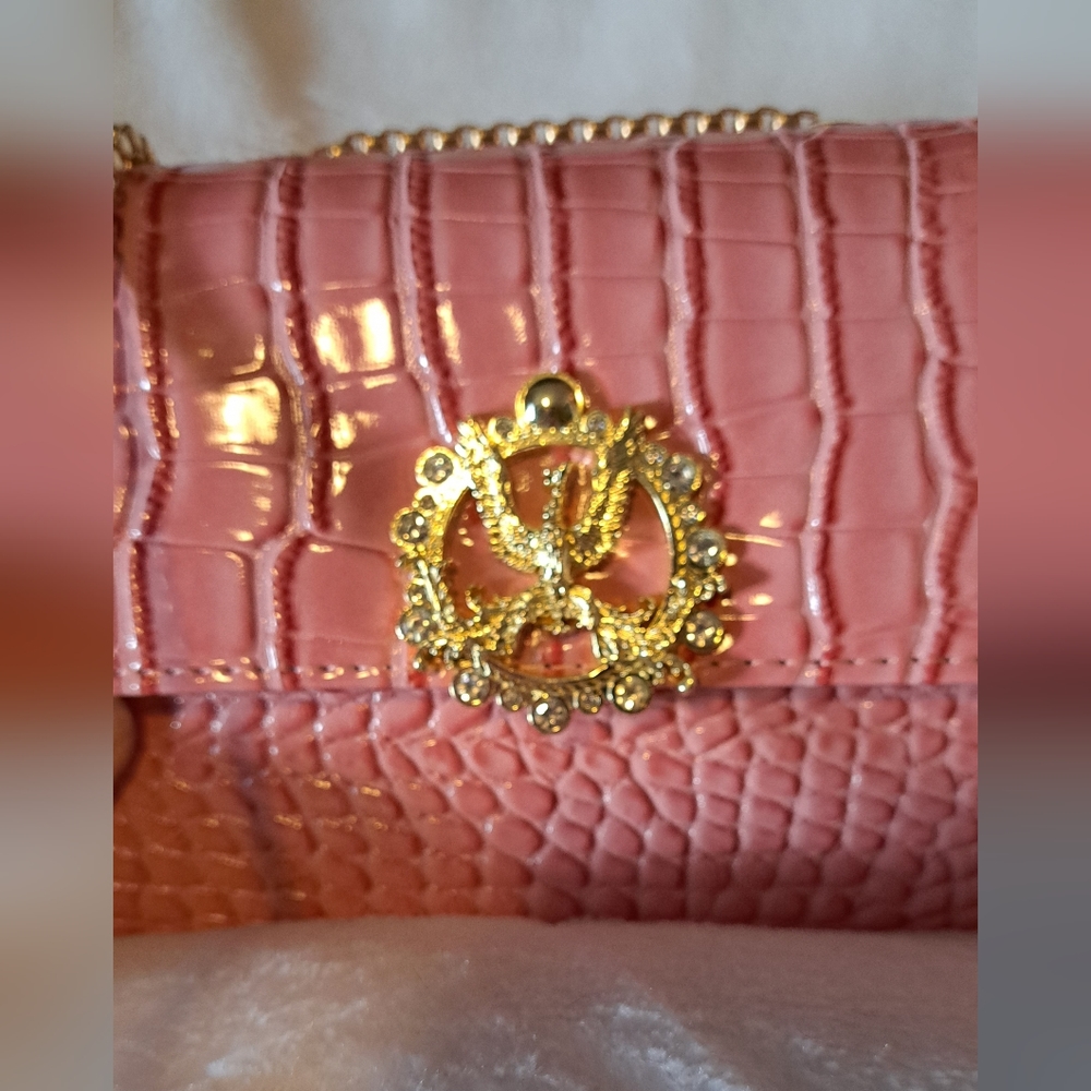 NWT Patent Leather Croc Convertible Bag